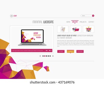 Website Template Elemenst Slideshow interface for your pictures. Vector design, eps 10

