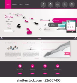 Website Template. Eps 10 Vector illustration