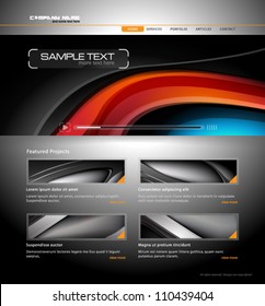 Website Template - eps10 Vector Design