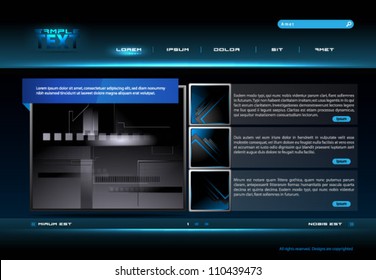 Website Template - eps10 Vector Design