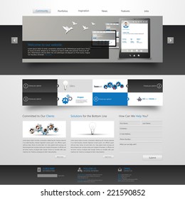 Website Template - eps10 Vector Design /Business Theme/ 