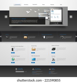 Website Template - eps10 Vector Design /Business Theme/ 