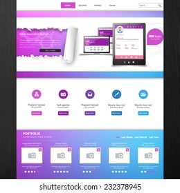 Website Template - eps10 Vector Design 