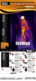 Website template with fashion subject