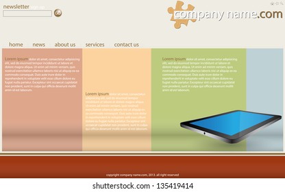 Website Template. Website Template is Full Vector Illustration. Good for used for Business, Transportation and Technology Concept, Vector EPS 10. Files include : EPS file.