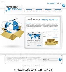 Website Template. Website Template is Full Vector Illustration. Good for used for Business, Transportation and Technology Concept, Vector EPS 10. Files include : EPS file.