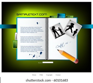 Website template, good for family web, vector