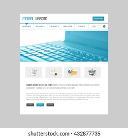 Website Template with Header Design