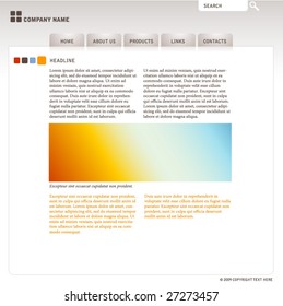 website template with icons and elements (easy editable objects, see also other stuff for web in my gallery)