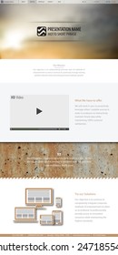 Website template, icons, headers, blurred backgrounds and other vector elements for your design.