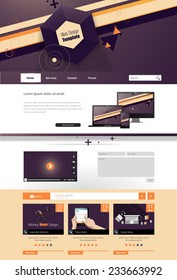 Website Template illustration with abstract elements