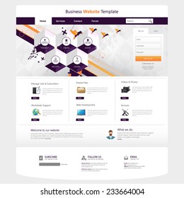 Website Template illustration with abstract elements