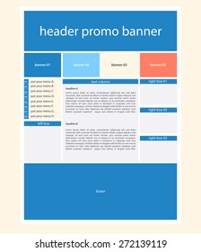 Website Template Layout Text Stock Vector (Royalty Free) 272139119 Website Template Layout Text Stock Vector (Royalty Free) 272139119