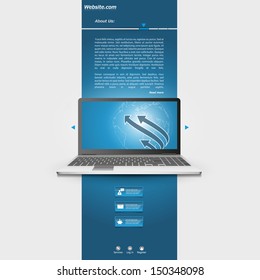 Website template, modern design for business, Minimalistic style