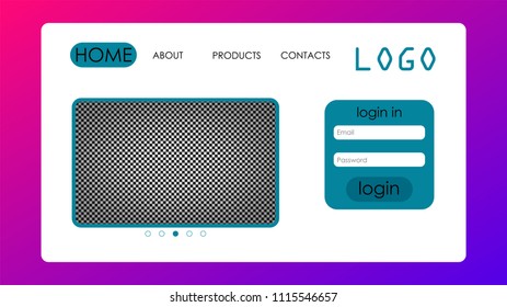 Website template. Modern design concept. Vector illustration for mobile phones, apps, posters and flyers.