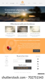 Website template in modern design with sample text - vector illustration