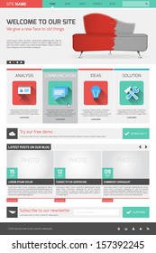 Website Template - Modern Flat Design