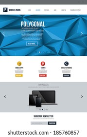 Website template. Modern flat style. Vector