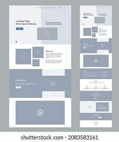 Website template. Modern responsive design GUI layout.