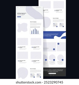 website template for multipurpose service. one-page template for a business website and email marketing purposes.