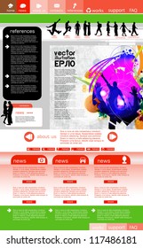 Website template with music even subject