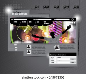 Website template with music even subject 