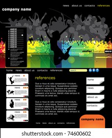 Website template with music even subject