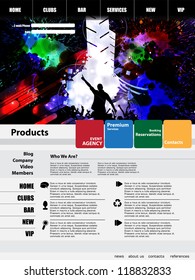 Website template with music event subject