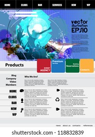 Website template with music event subject