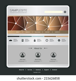 Website Template with Network Header  Design