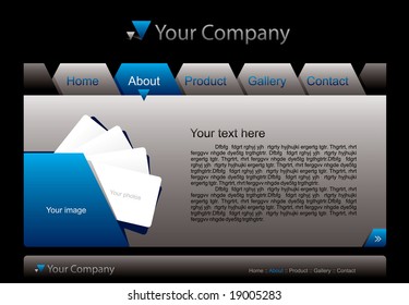 Website template on black