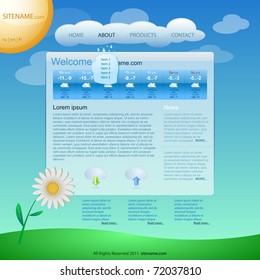 Website template on the weather topic