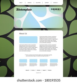 Website Template with Petals Pattern
