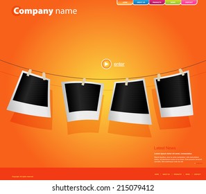 Website template with photos.