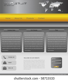 Website template professional design, editable vector