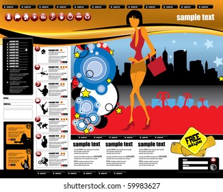 Plantilla de sitio web con tema de compra