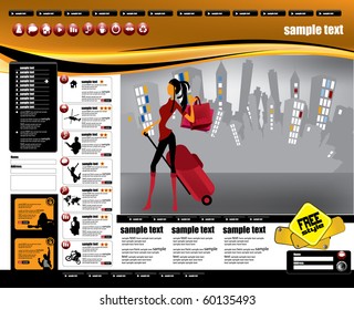 Website template with shopping subject