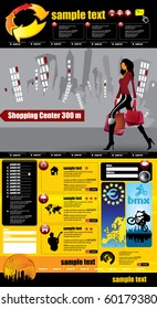 Website template with shopping subject