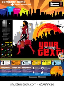 Website template with shopping subject