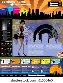 Website template with shopping subject