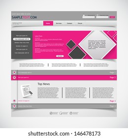 Website template with submenu