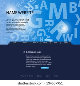 Website Template Typography Vector