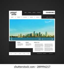 Website Template with Unique Design - Miami Skyline