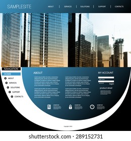 Website Template with Unique Design - Singapore Skyline 