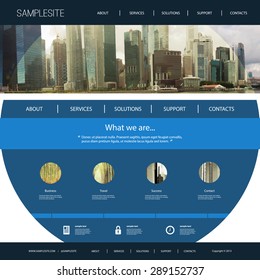 Website Template with Unique Design - Singapore Skyline 