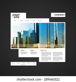 Website Template with Unique Design - Singapore Skyline