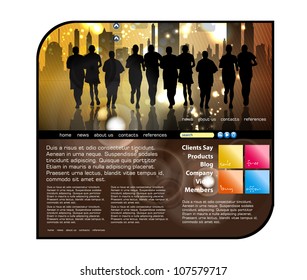 Website template. Vector