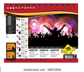 Website template. Vector