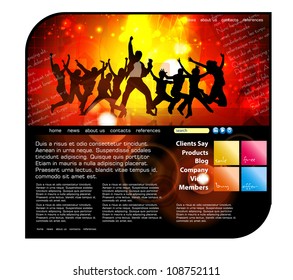 Website template. Vector