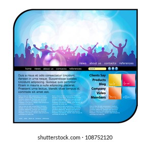 Website template. Vector
